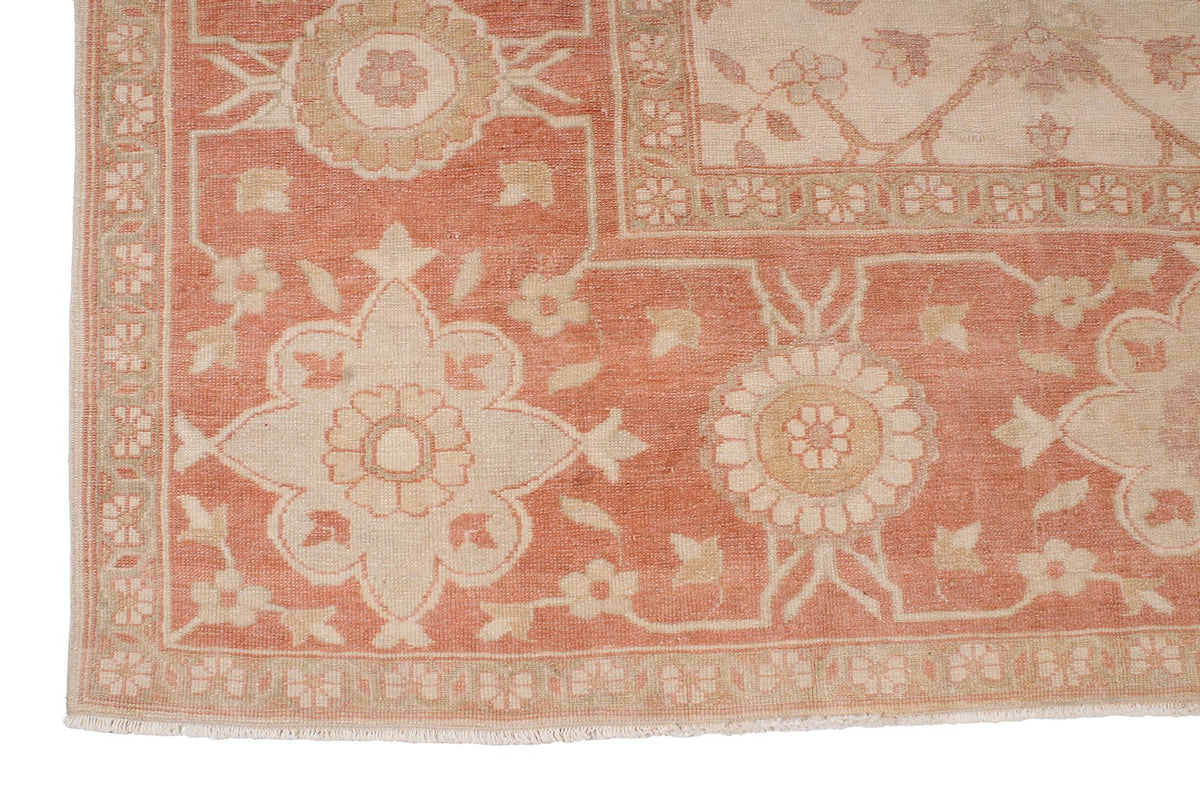 12x15 Beige and Rust Turkish Oushak Rug