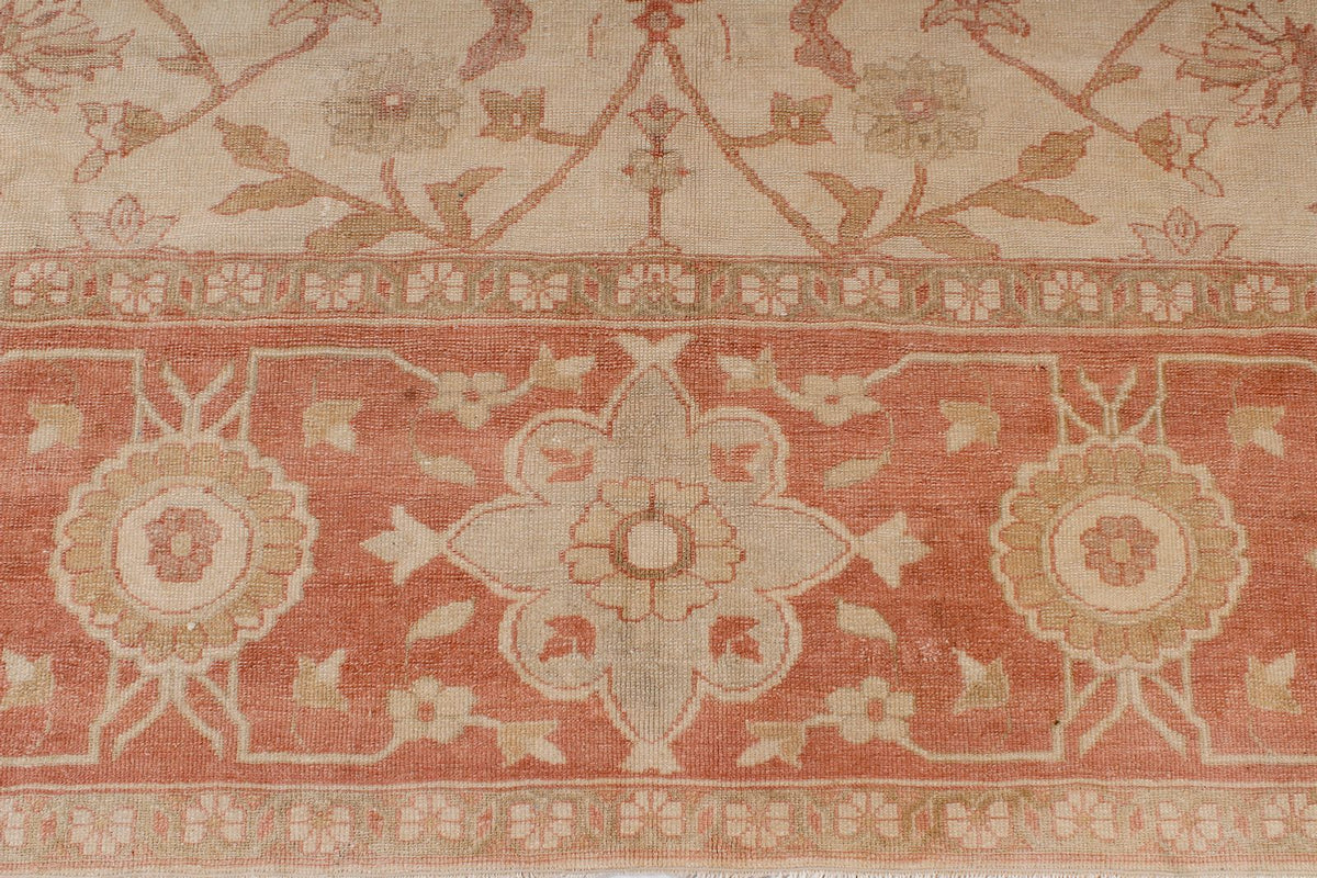 12x15 Beige and Rust Turkish Oushak Rug