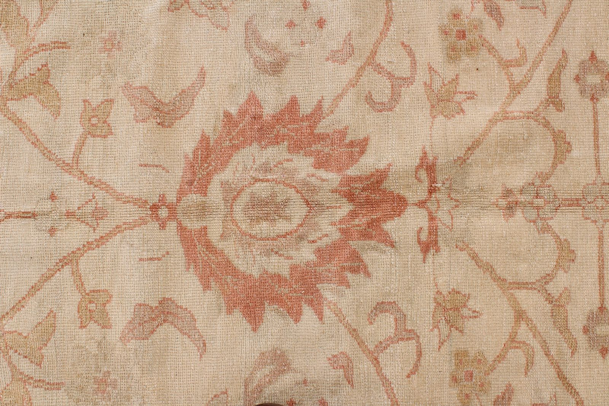 12x15 Beige and Rust Turkish Oushak Rug
