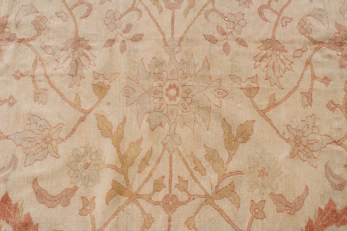 12x15 Beige and Rust Turkish Oushak Rug
