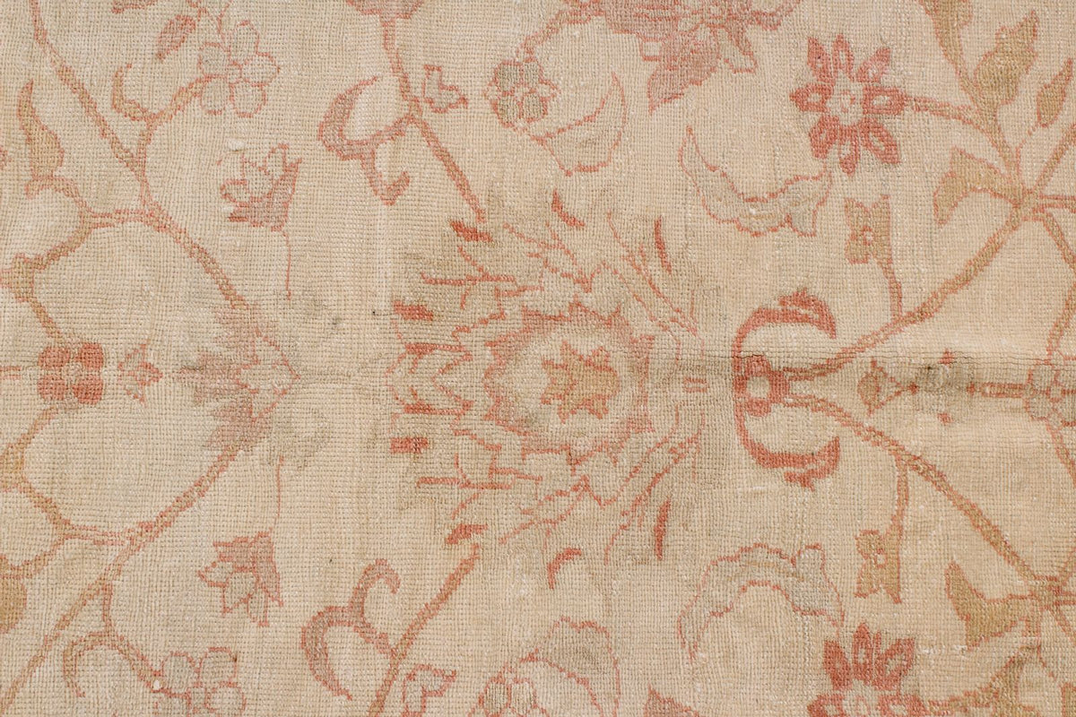 12x15 Beige and Rust Turkish Oushak Rug