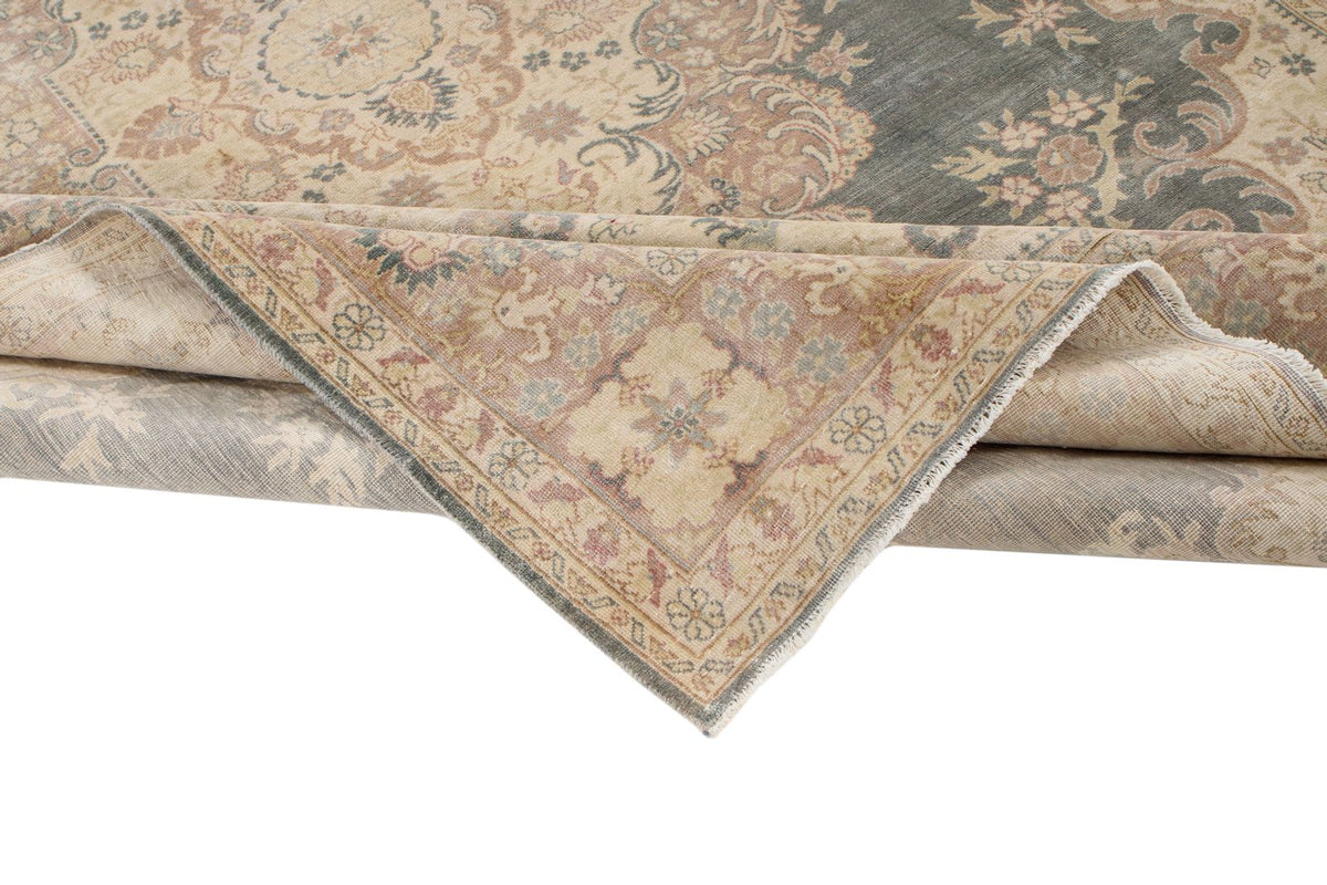 7x10 Blue and Beige Turkish Traditional Rug