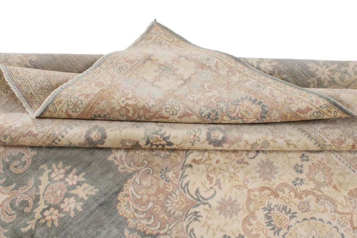 7x10 Blue and Beige Turkish Traditional Rug