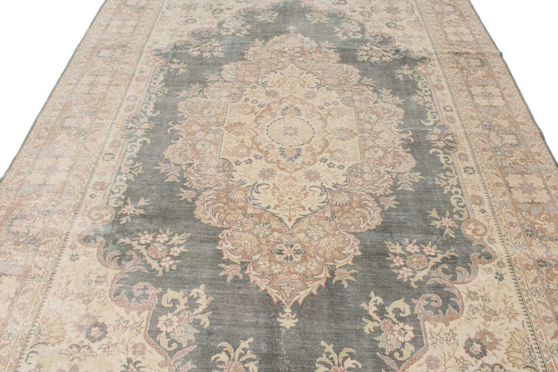7x10 Blue and Beige Turkish Traditional Rug