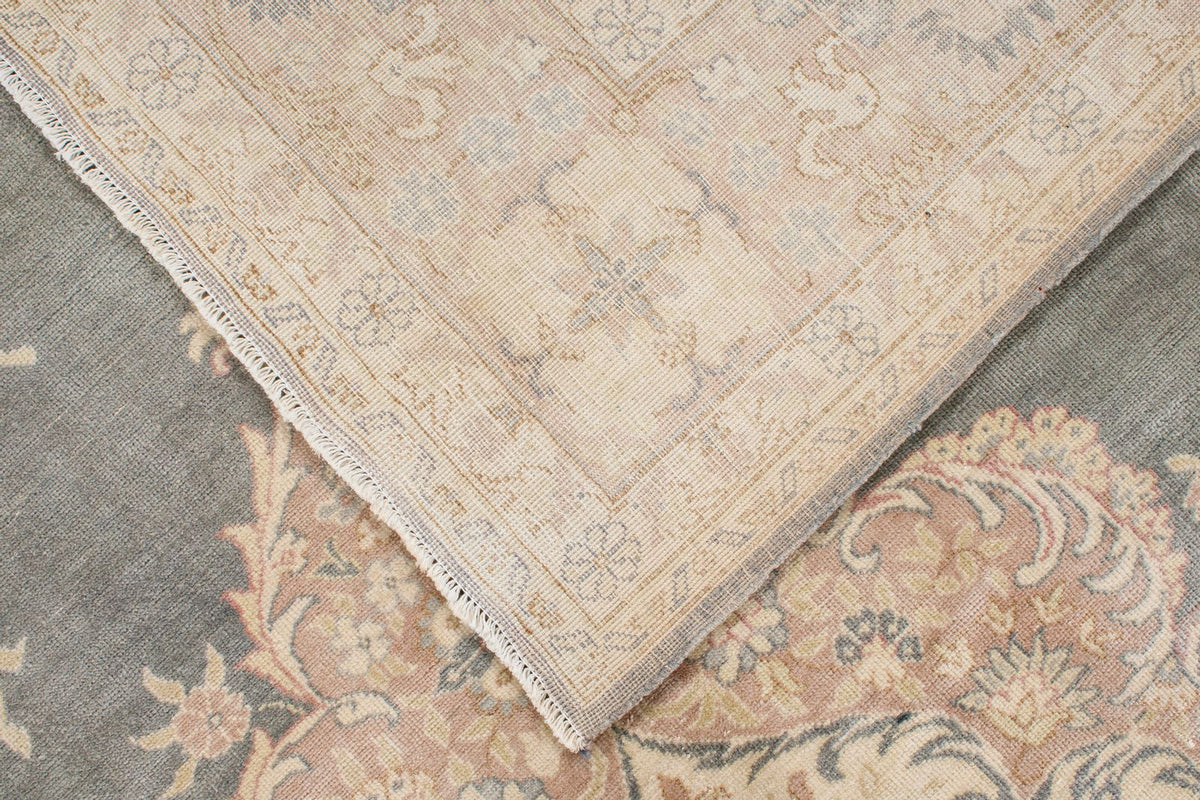 7x10 Blue and Beige Turkish Traditional Rug