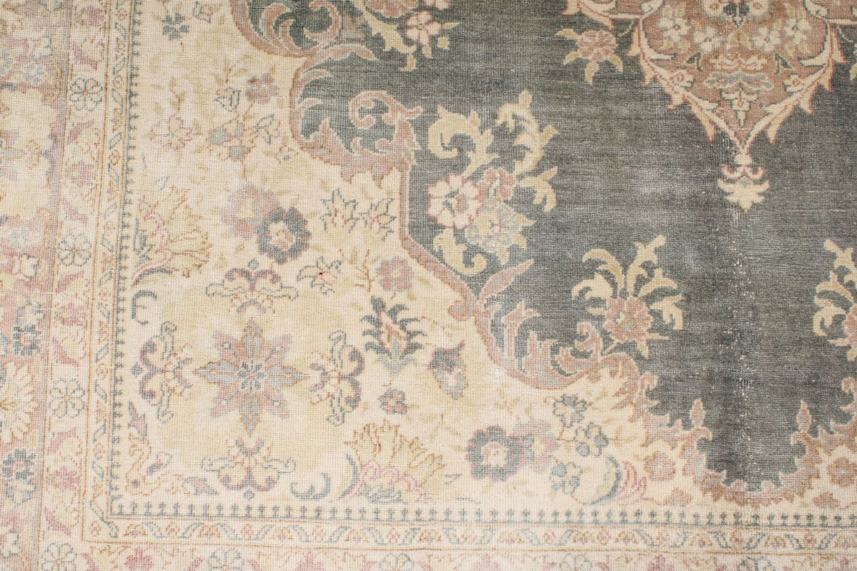 7x10 Blue and Beige Turkish Traditional Rug