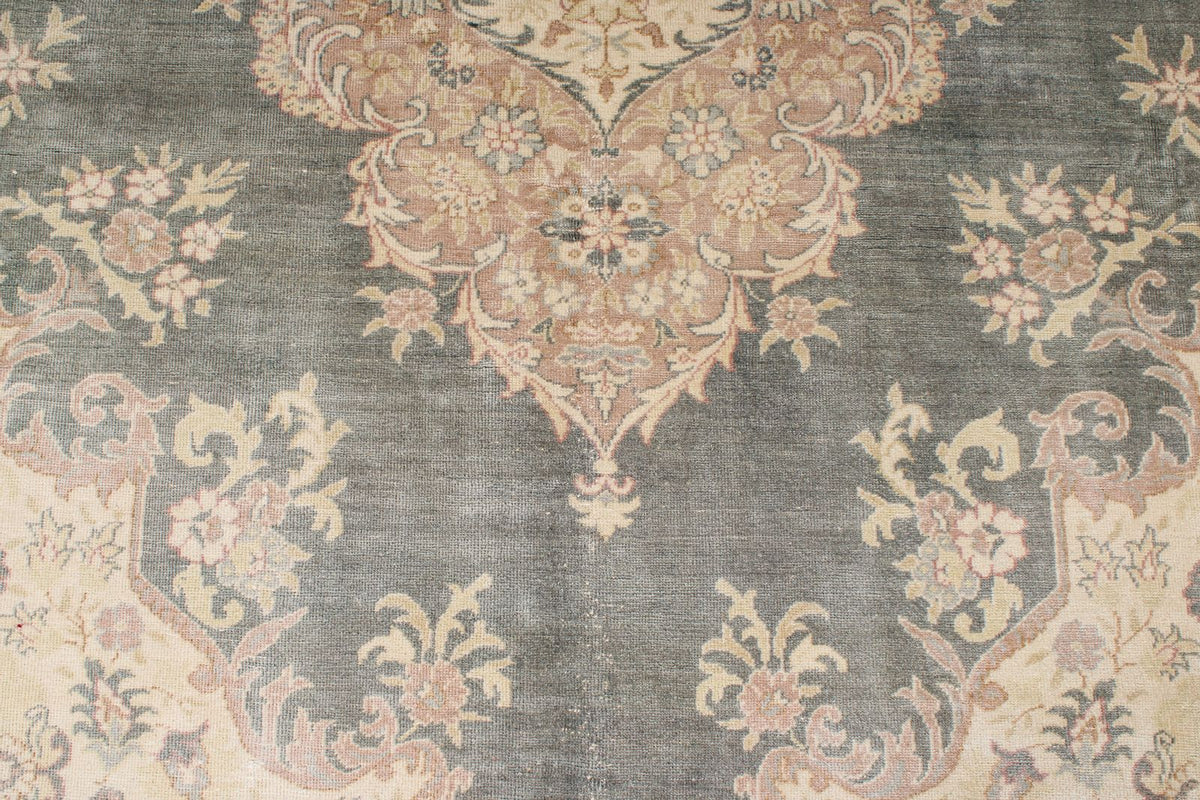 7x10 Blue and Beige Turkish Traditional Rug