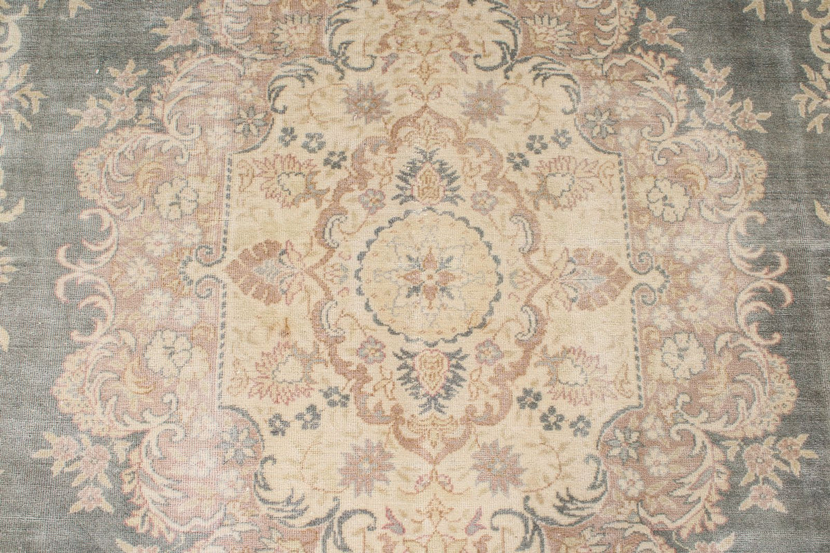7x10 Blue and Beige Turkish Traditional Rug