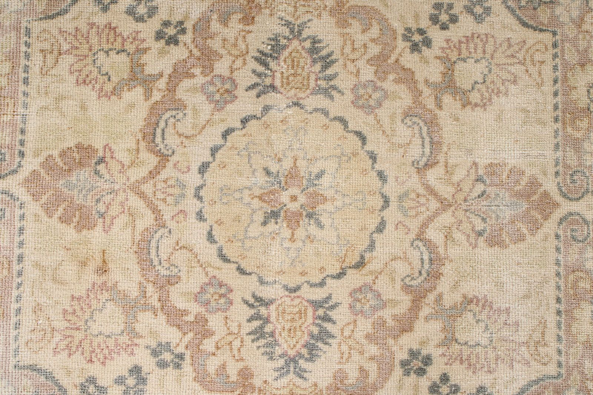 7x10 Blue and Beige Turkish Traditional Rug