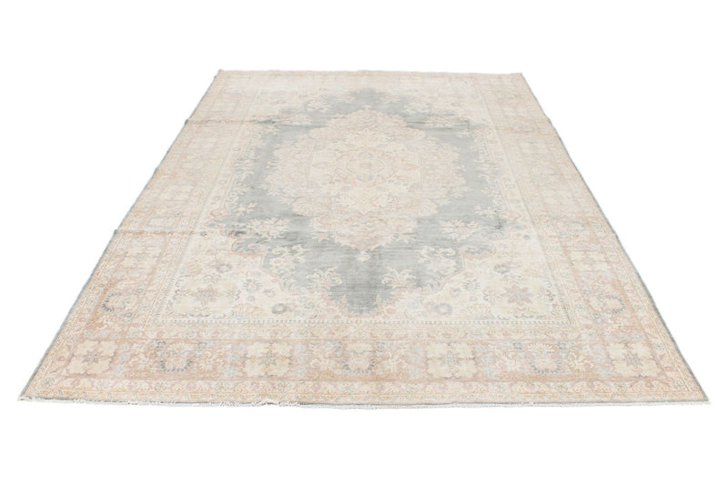 7x10 Blue and Beige Turkish Traditional Rug