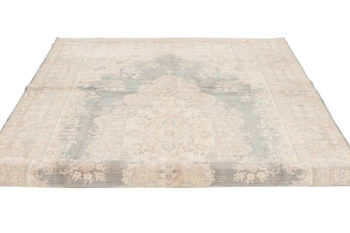 7x10 Blue and Beige Turkish Traditional Rug