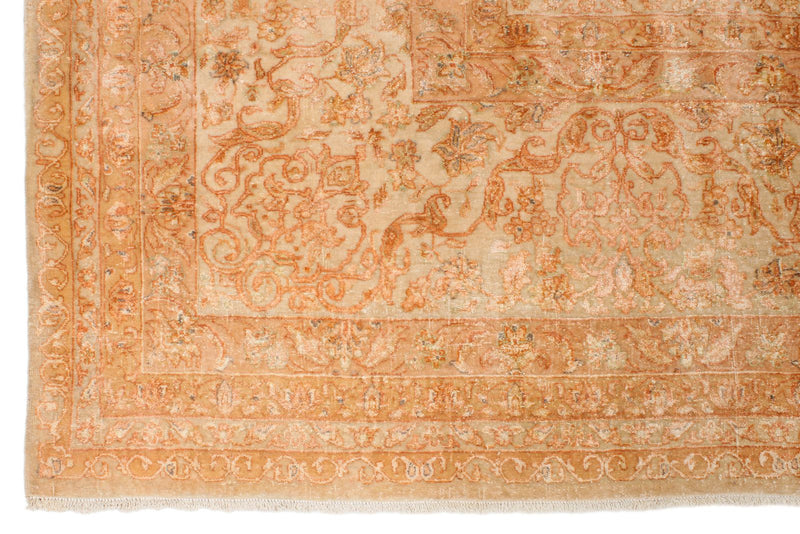 12x15 Brown and Beige Turkish Oushak Rug