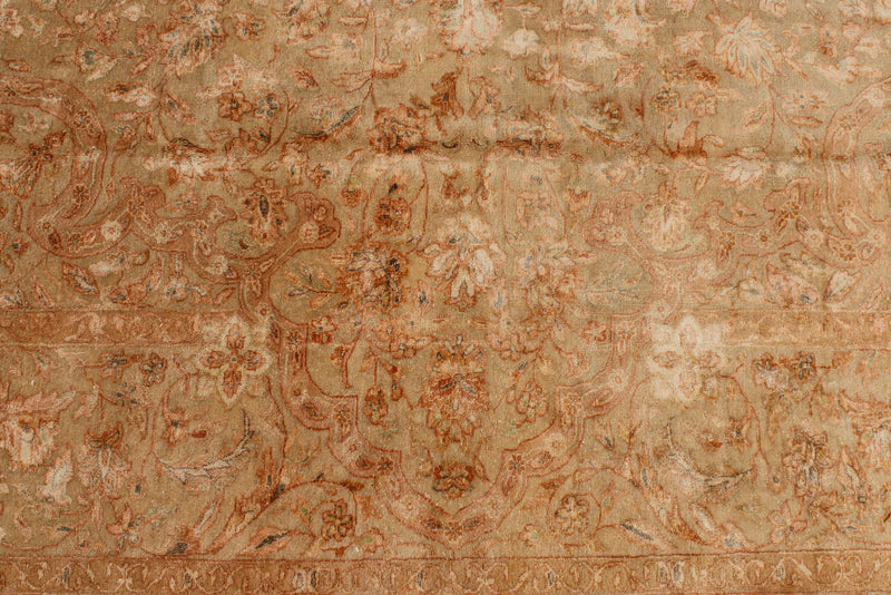 12x15 Brown and Beige Turkish Oushak Rug