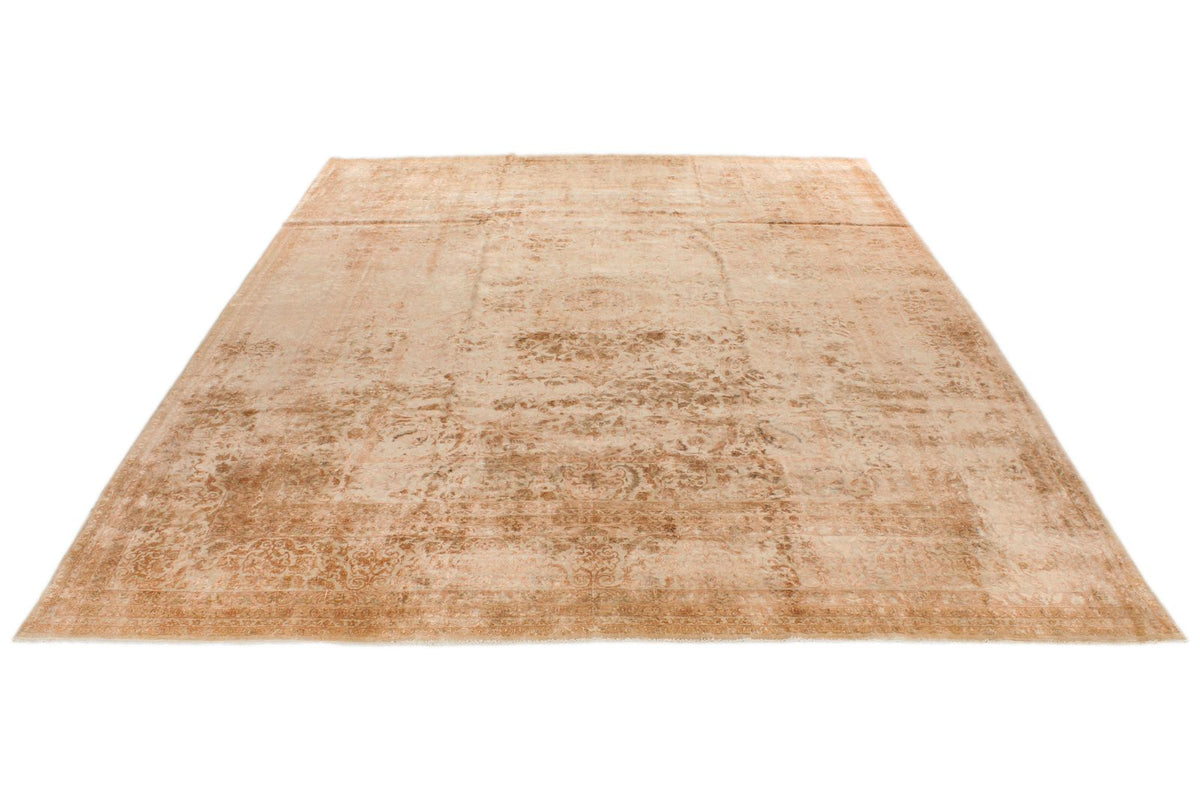 12x15 Brown and Beige Turkish Oushak Rug