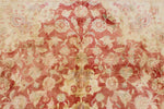 6x9 Red and White Traditional Rug