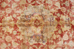6x9 Red and White Traditional Rug