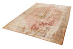 6x9 Red and White Traditional Rug
