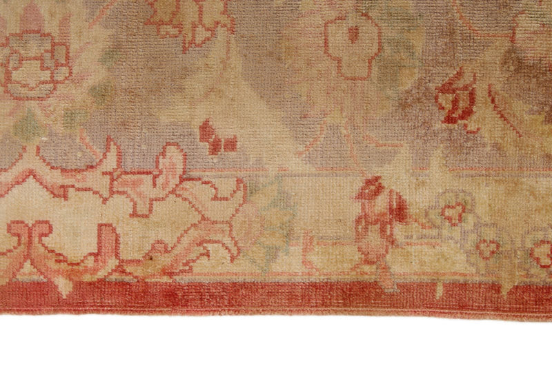 6x9 Red and White Traditional Rug