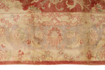 6x9 Red and White Traditional Rug