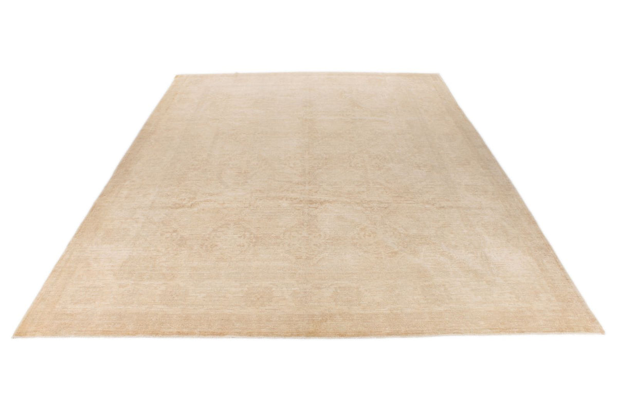 10x14 Beige Turkish Oushak Rug