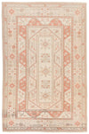 8x12 Beige and Rust Turkish Milas Rug