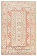 8x12 Beige and Rust Turkish Milas Rug