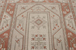 8x12 Beige and Rust Turkish Milas Rug