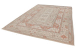 8x12 Beige and Rust Turkish Milas Rug