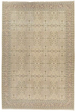 10x14 Beige and Brown Turkish Silk Rug