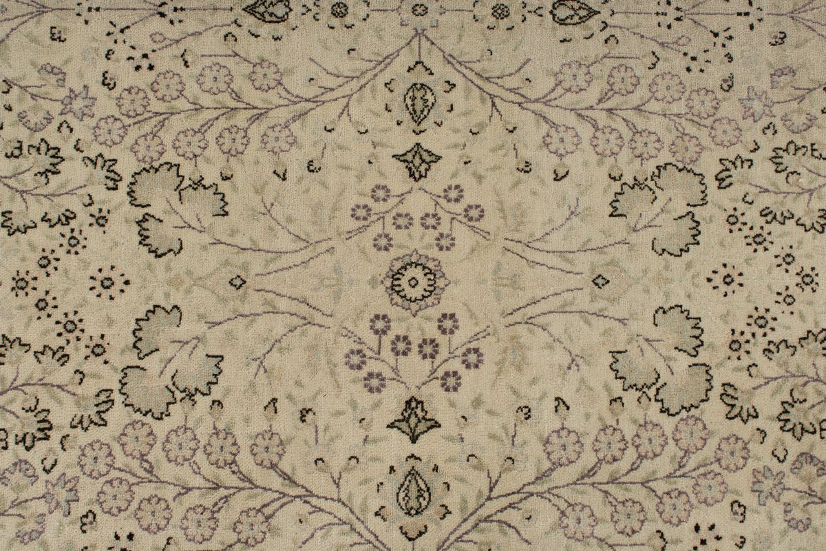 10x14 Beige and Brown Turkish Silk Rug