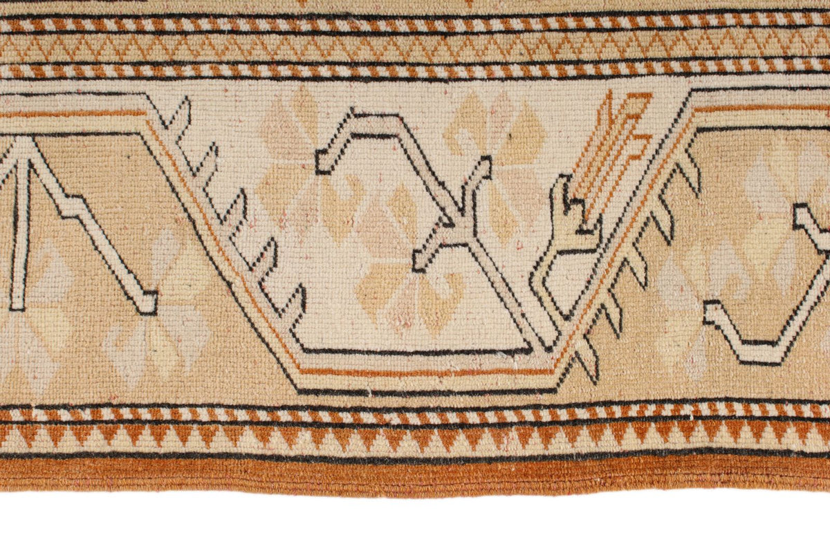 7x8 Beige and Rust Turkish Milas Rug