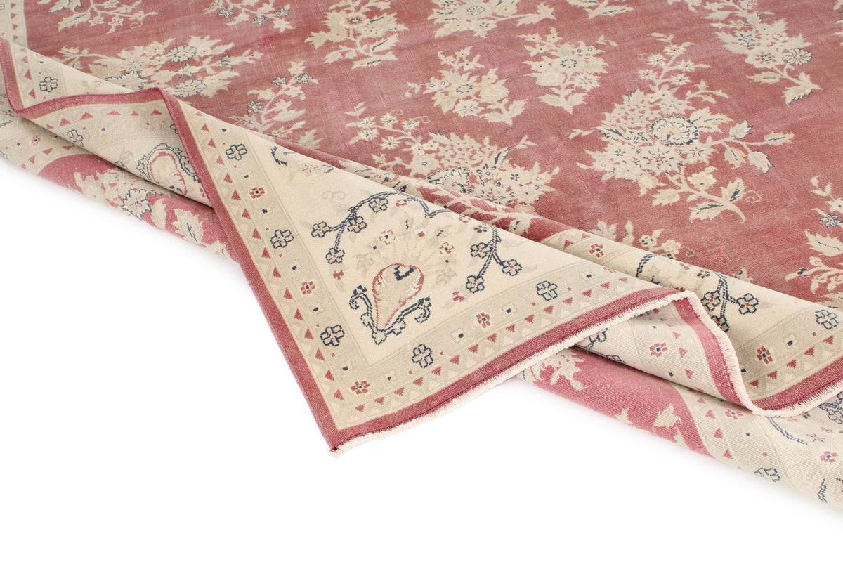 8x10 Burgundy and Beige Turkish Traditional Rug