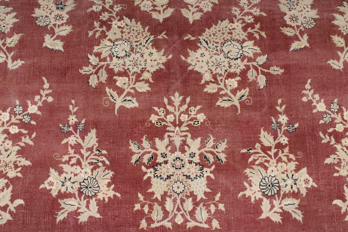 8x10 Burgundy and Beige Turkish Traditional Rug