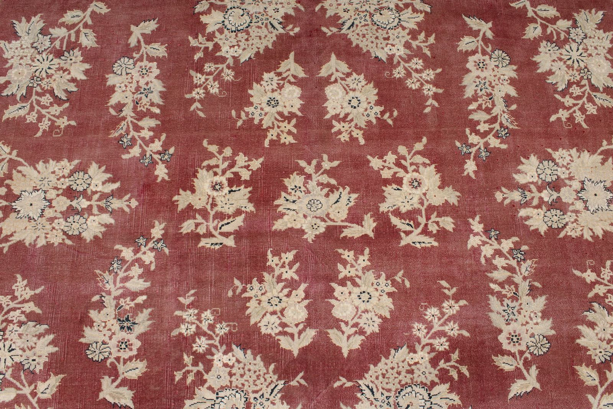 8x10 Burgundy and Beige Turkish Traditional Rug