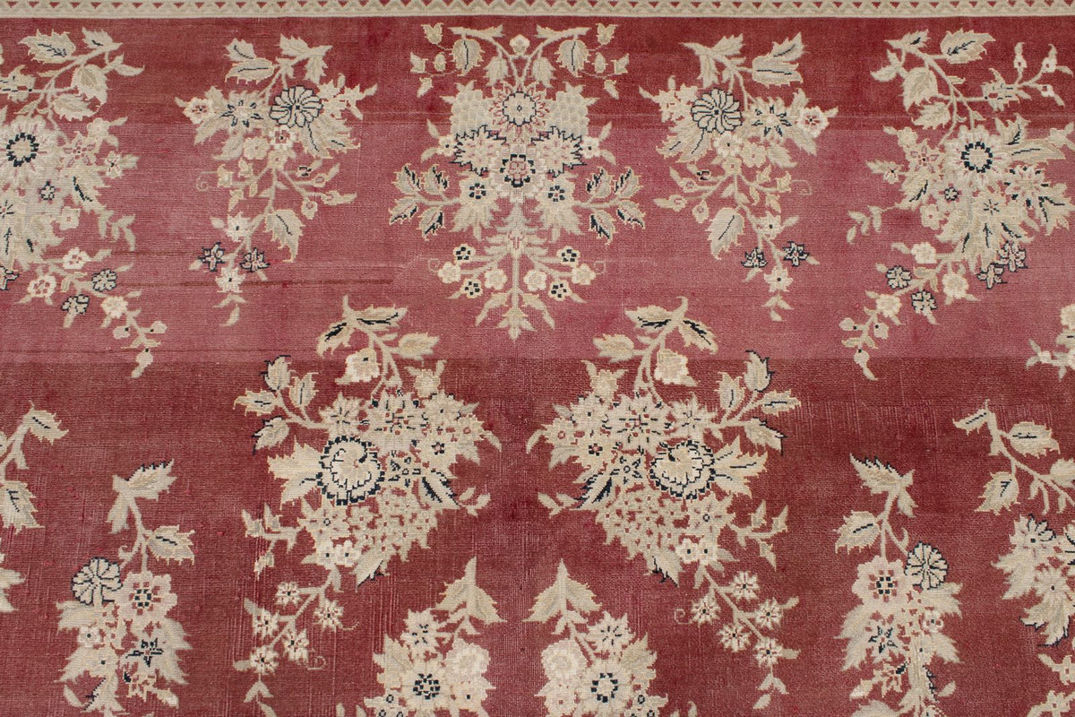 8x10 Burgundy and Beige Turkish Traditional Rug