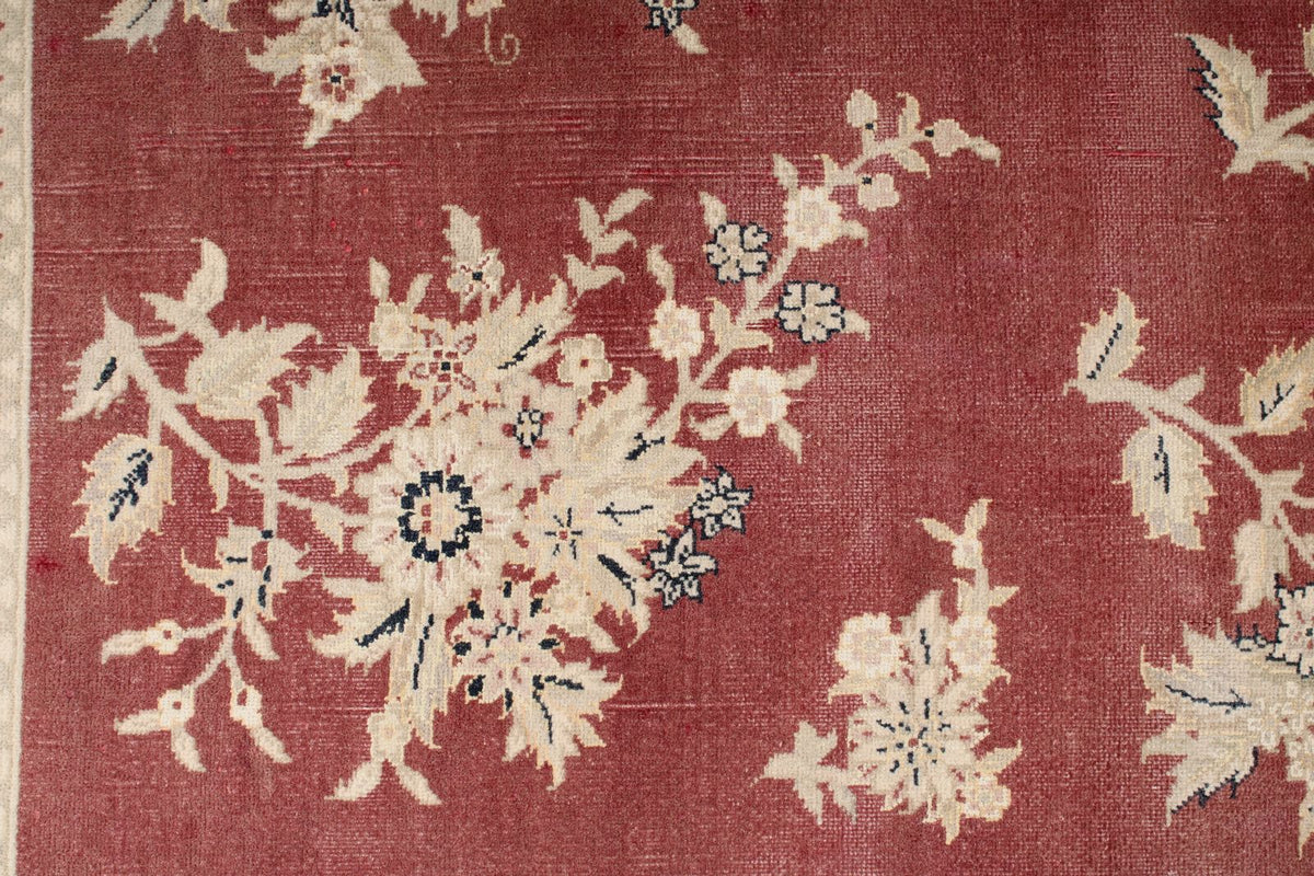 8x10 Burgundy and Beige Turkish Traditional Rug