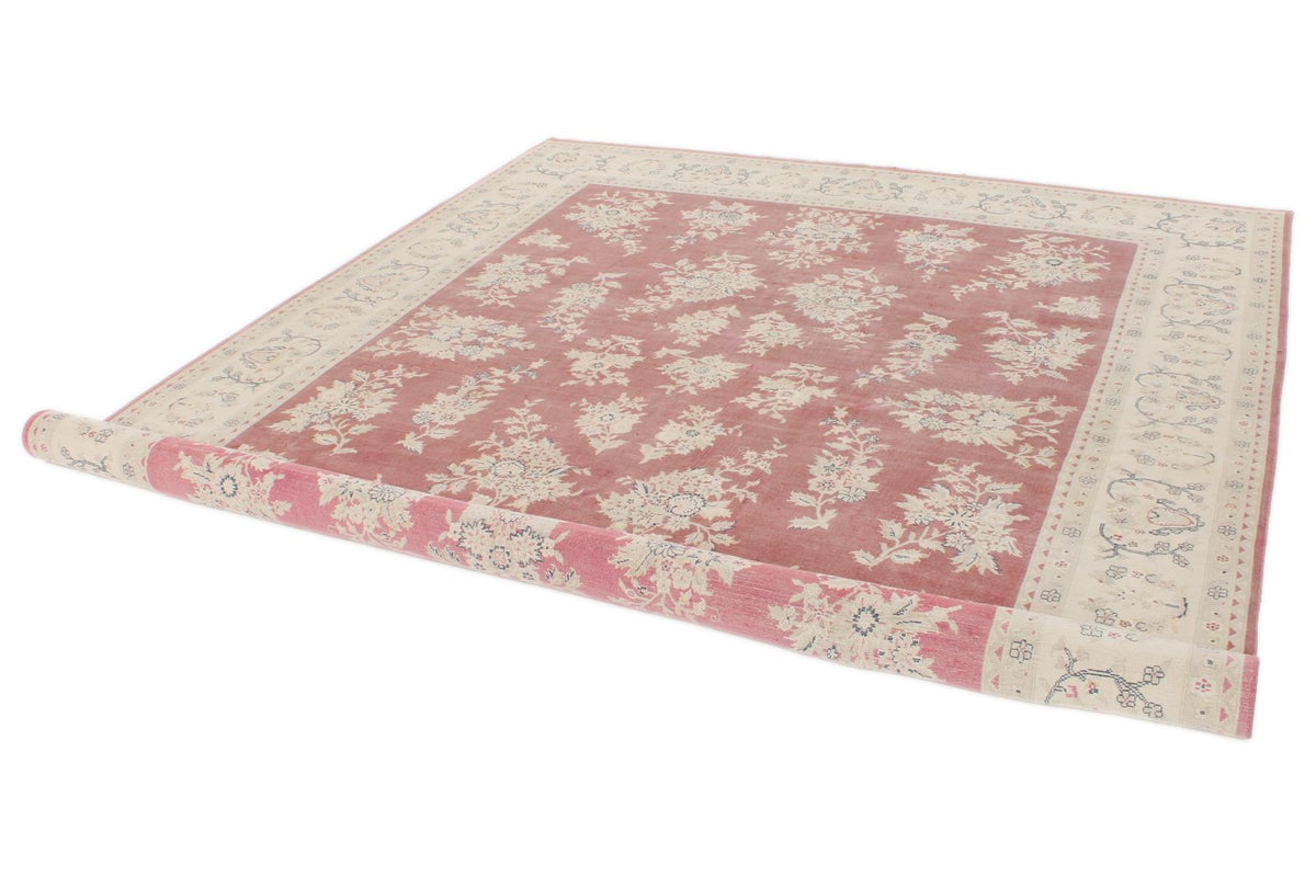 8x10 Burgundy and Beige Turkish Traditional Rug