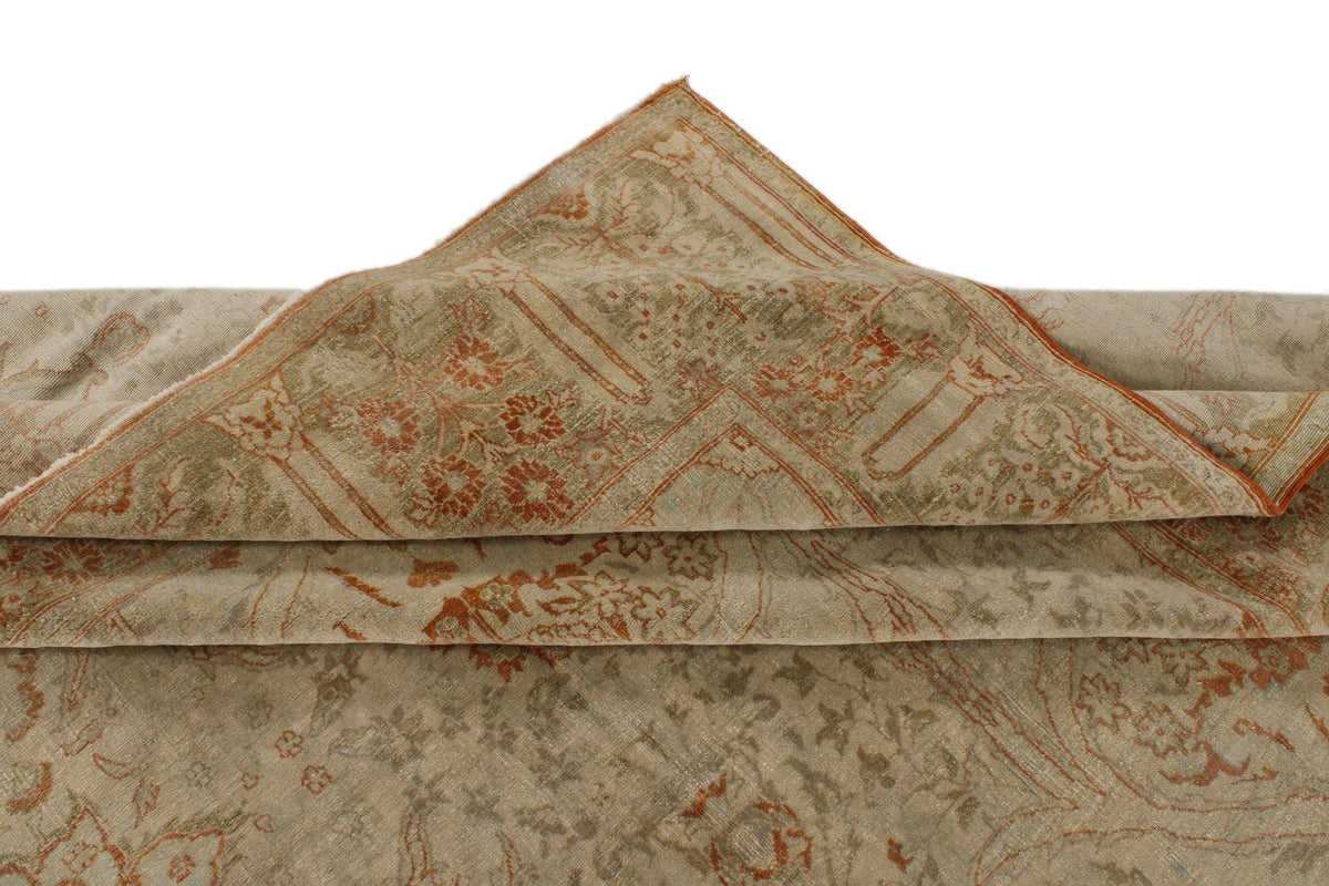 10x15 Beige and Rust Turkish Traditional Rug