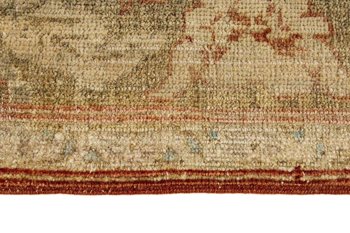 10x15 Beige and Rust Turkish Traditional Rug