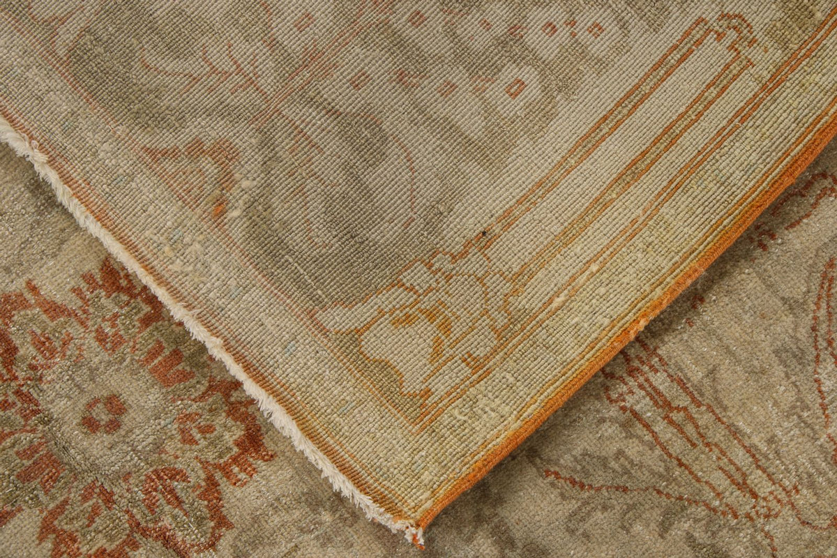 10x15 Beige and Rust Turkish Traditional Rug