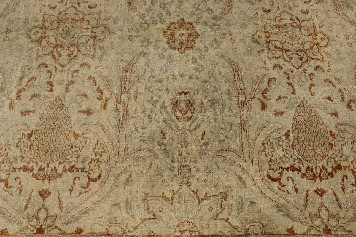 10x15 Beige and Rust Turkish Traditional Rug