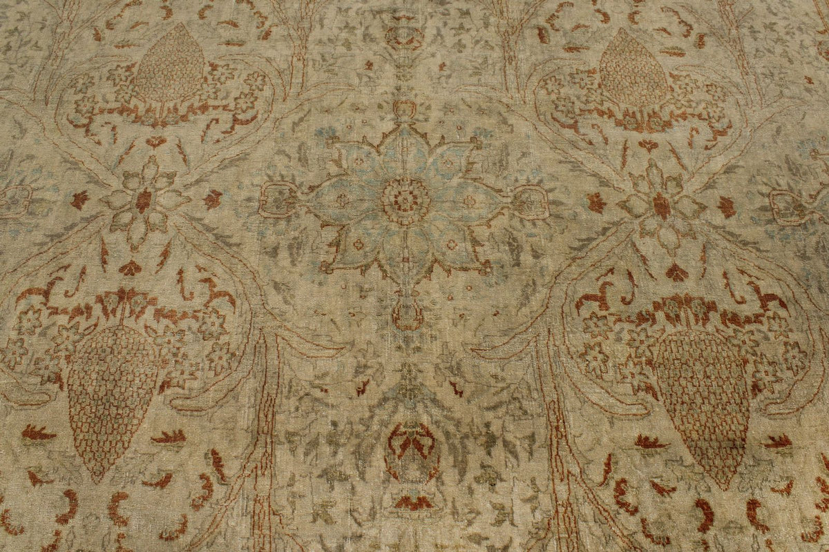 10x15 Beige and Rust Turkish Traditional Rug
