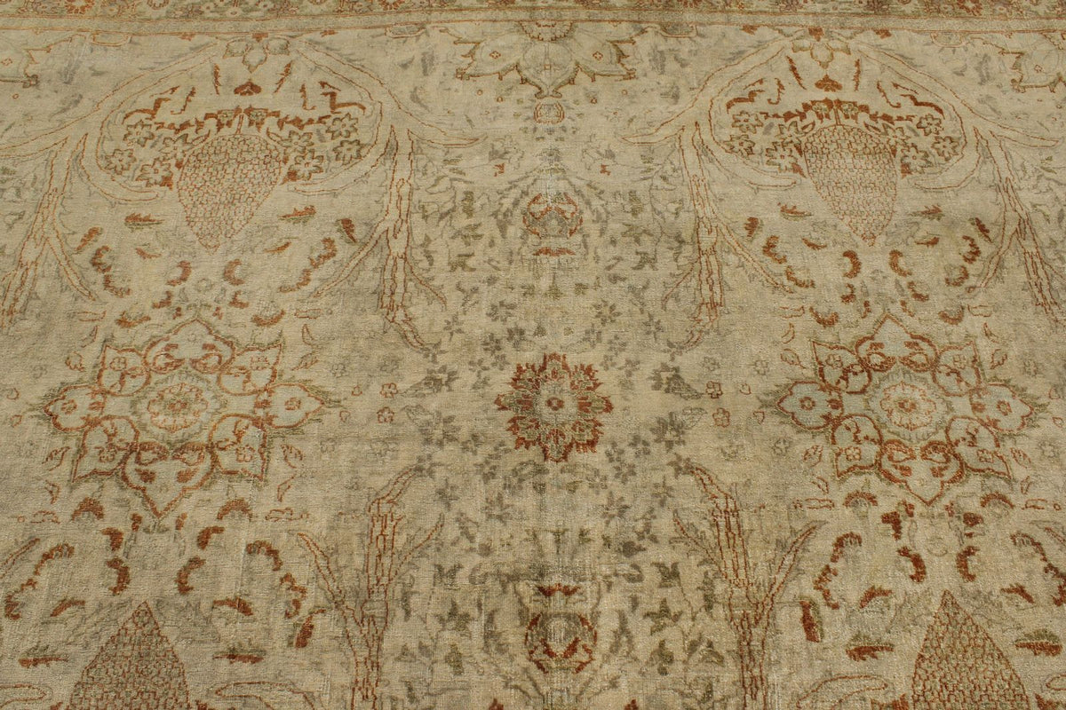 10x15 Beige and Rust Turkish Traditional Rug