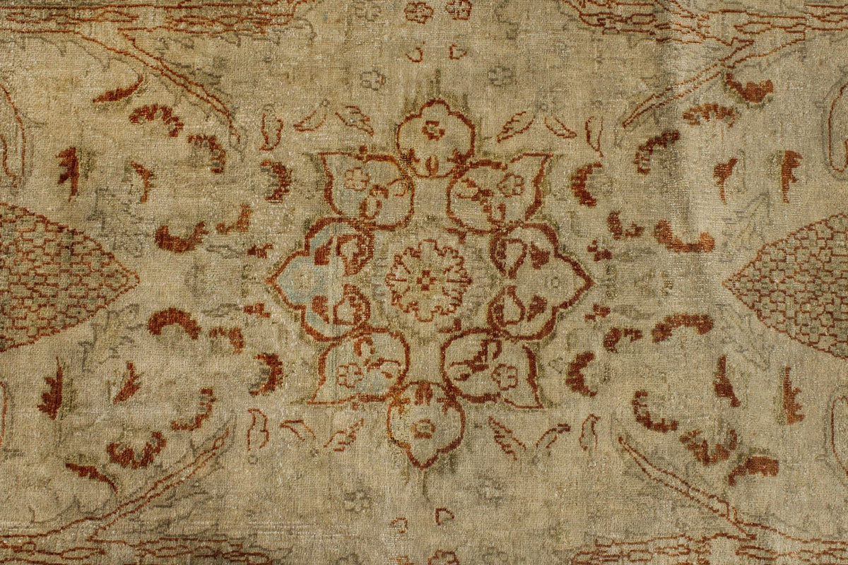 10x15 Beige and Rust Turkish Traditional Rug