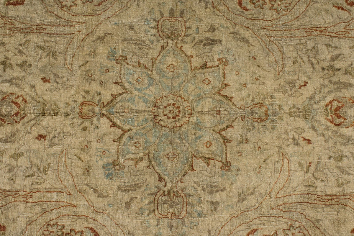 10x15 Beige and Rust Turkish Traditional Rug