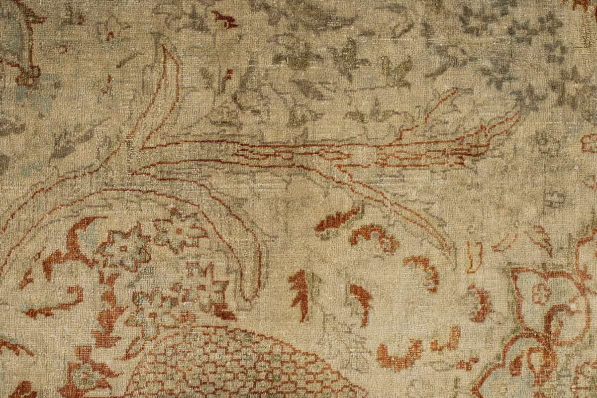 10x15 Beige and Rust Turkish Traditional Rug