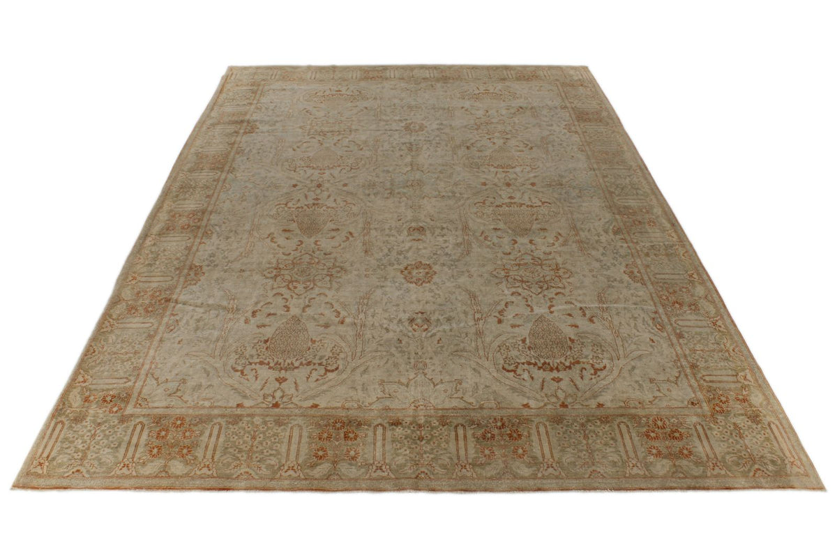 10x15 Beige and Rust Turkish Traditional Rug