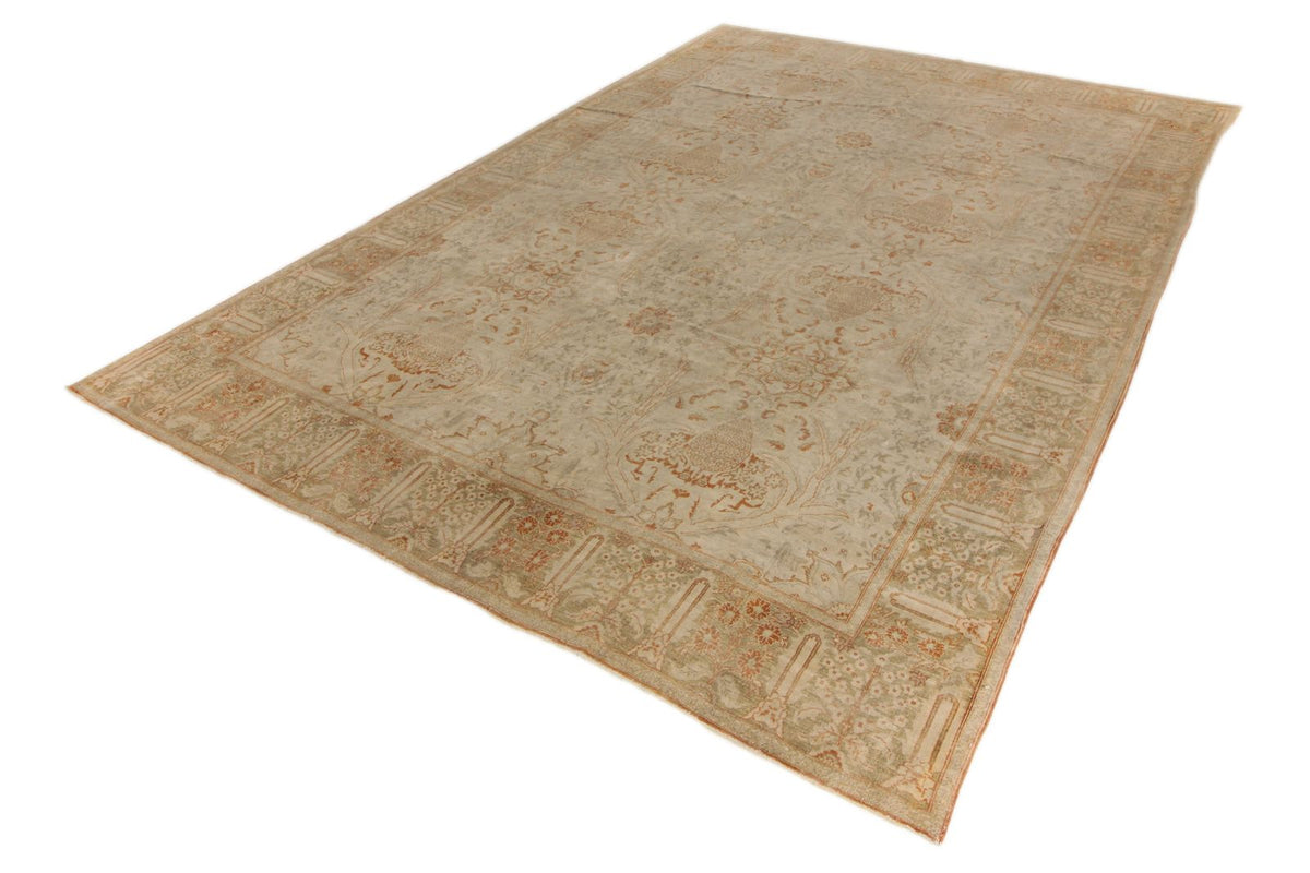 10x15 Beige and Rust Turkish Traditional Rug