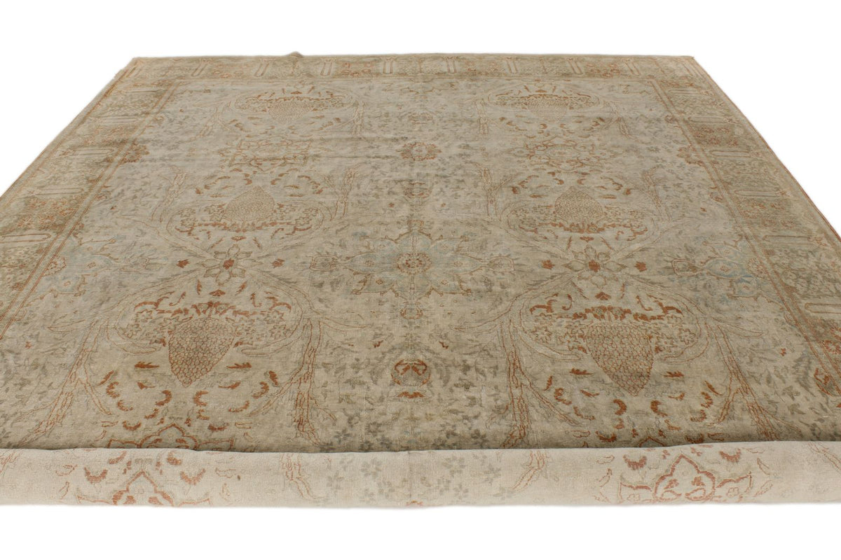 10x15 Beige and Rust Turkish Traditional Rug
