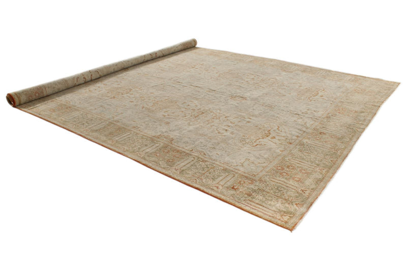 10x15 Beige and Rust Turkish Traditional Rug